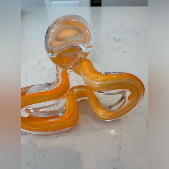 Vintage MCM Art Glass Vase or Candle Holder‎ Hand Blown 10" Retro Made in Poland - Picture 13 of 13